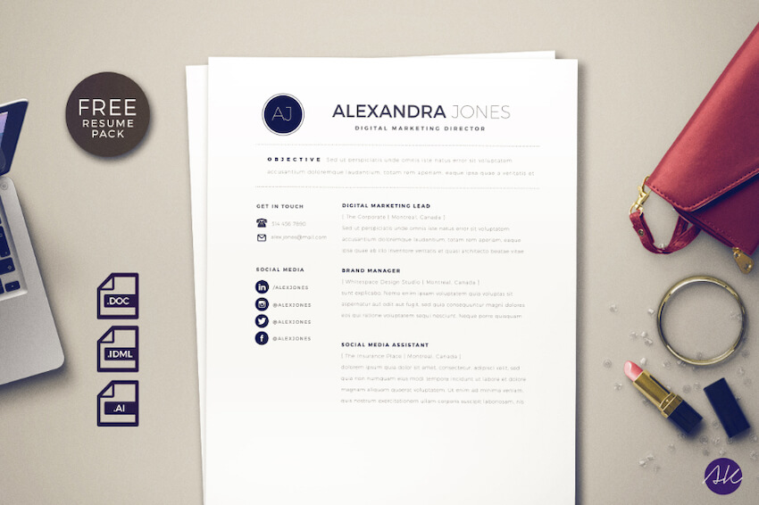 45+ Best InDesign Resume Templates (Free + Pro CV INDD Downloads 2020)